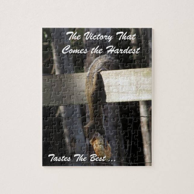 Puzzle La victoire qui vient les plus durs goûte les meil (Vertical)
