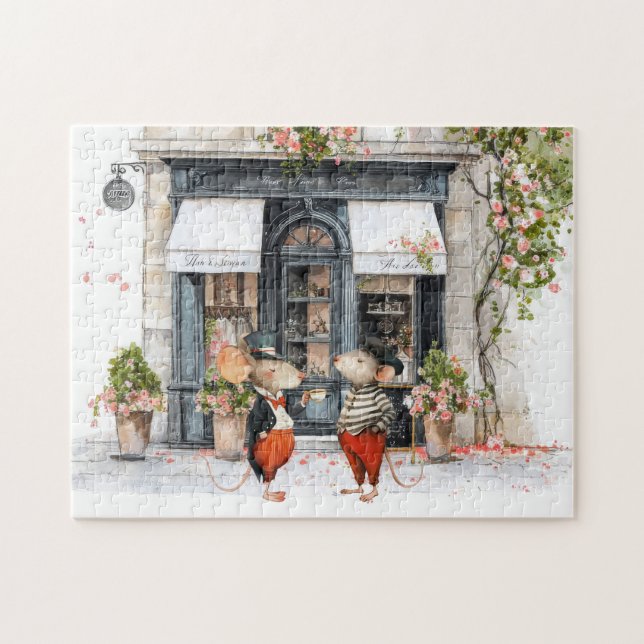 Puzzle La vie à Mice Town - Cafés et discussions (Horizontal)