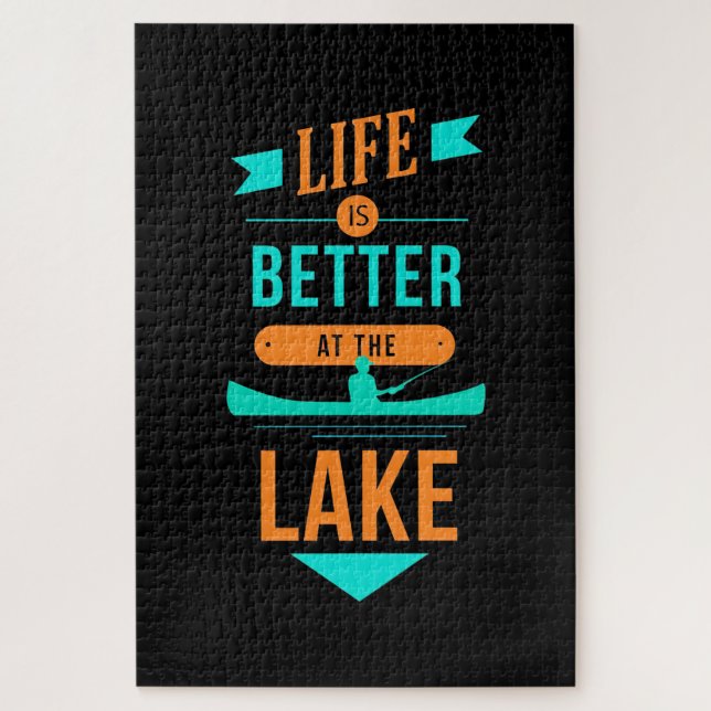 Puzzle La Vie De Kayak Est Meilleure Au Lac (Vertical)
