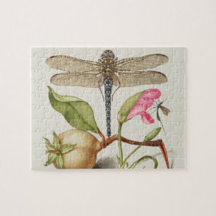 Puzzle La vie du jardin, Libellule, Poire, Œillet et Inse