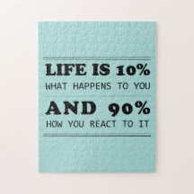 La vie est à 10% ce qui vous arrive Citation motiv