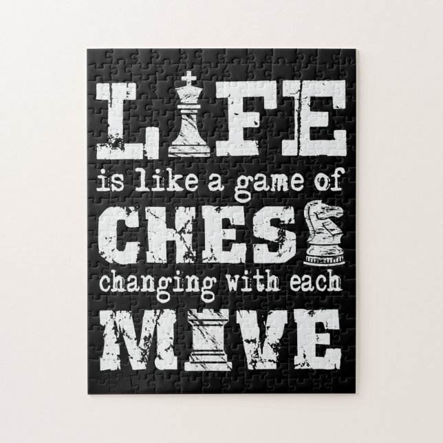Puzzle la vie est comme un jeu d'échecs - changer avec ch (Vertical)