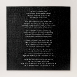 Puzzle La vie est comme un train en fuite