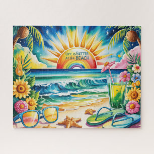 Puzzle La vie est meilleure à la plage