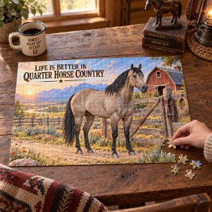 Puzzle La vie est meilleure dans le pays du Quarter Horse