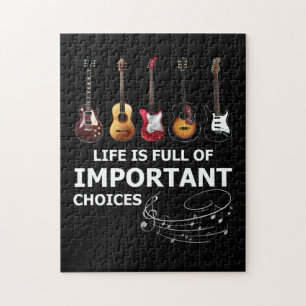 Puzzle La vie est pleine de choix importants Funny Guitar