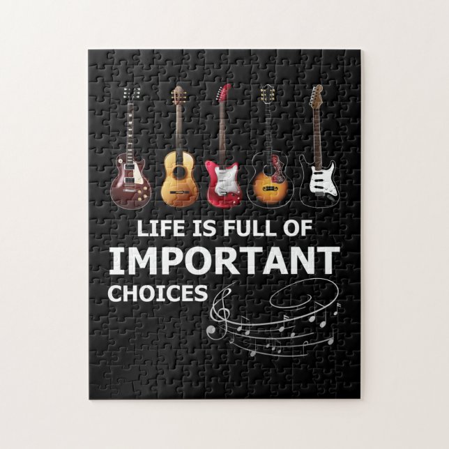 Puzzle La vie est pleine de choix importants Funny Guitar (Vertical)