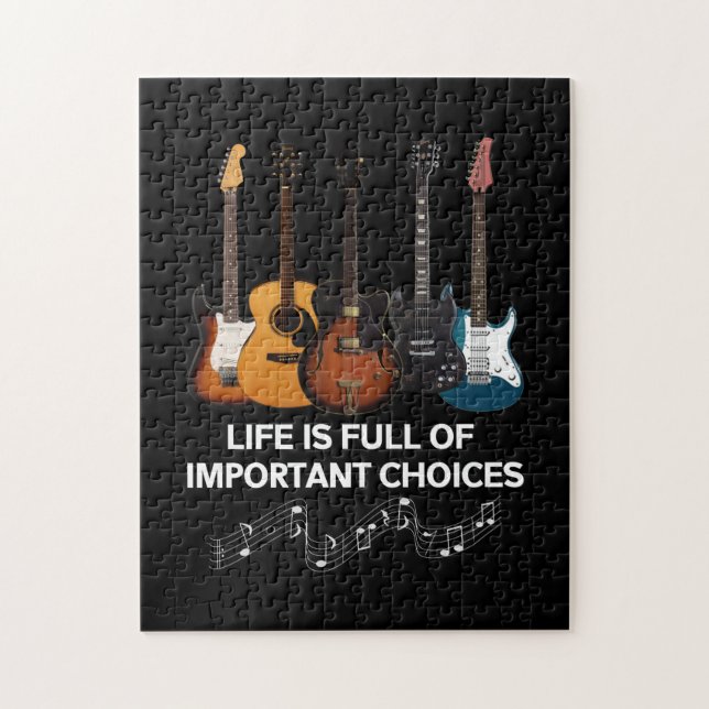 Puzzle La Vie Est Pleine De Choix Importants Guitar Lover (Vertical)