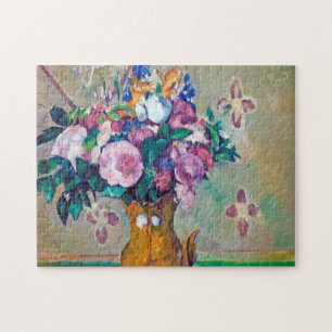 Puzzle La vie morte avec les fleurs, Paul Cezanne