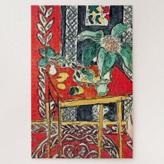 Puzzle La vie morte rouge avec des fleurs