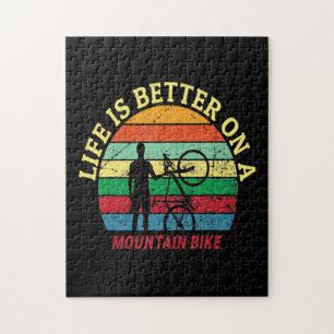 Puzzle La Vie S'Améliore Avec Un VTT Vintage Rétro
