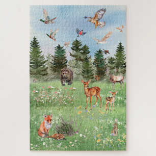 Puzzle La vie sauvage des animaux de la forêt