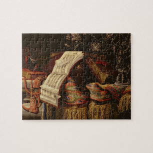 Puzzle La vie toujours avec un livre de la musique de