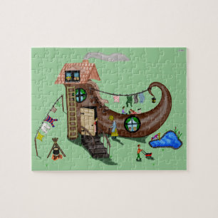 Puzzle La Vieille Femme Dans La Chaussure