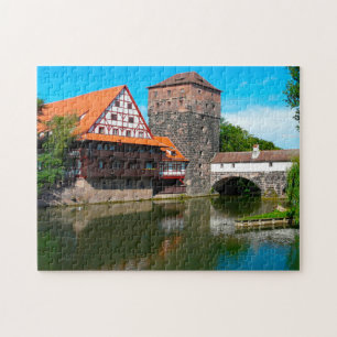 Puzzle La vieille ville de Nuremberg en Allemagne.