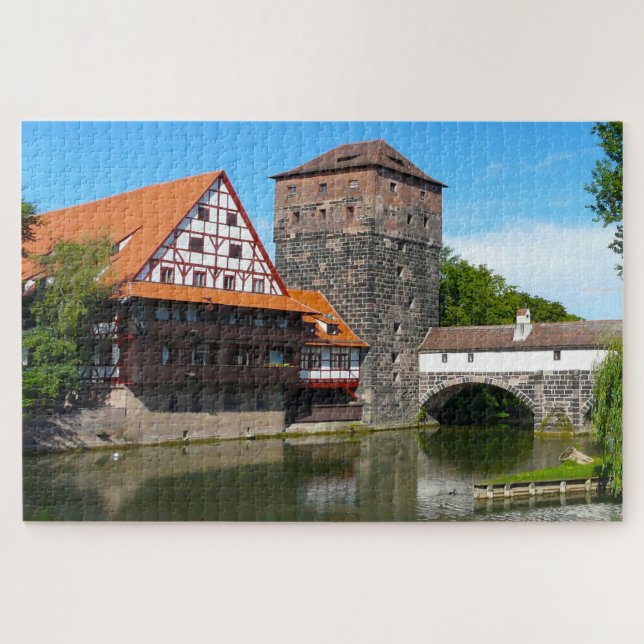 Puzzle La vieille ville de Nuremberg en Allemagne. Jigsaw (Horizontal)