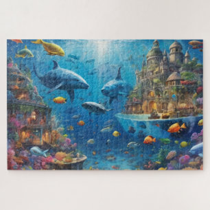 Puzzle La ville d'Imaginaire sous la mer qui résout dur