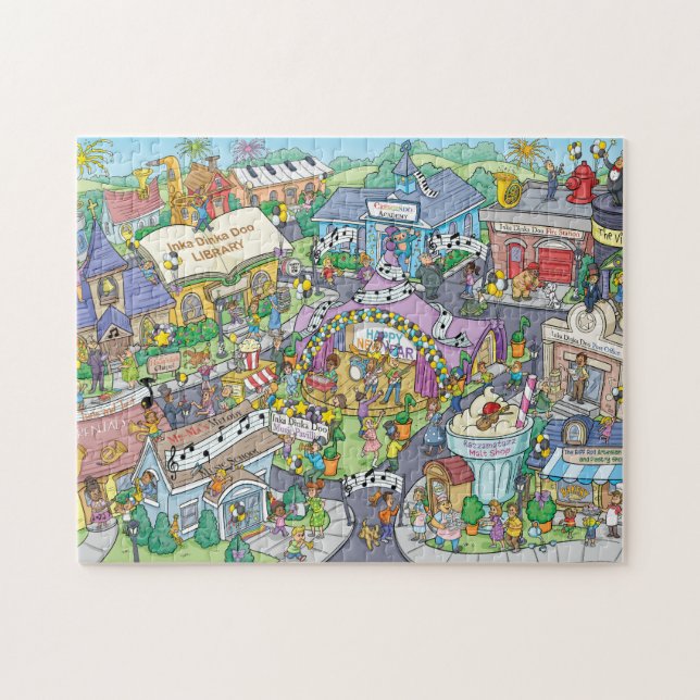 Puzzle La ville d'Inka Dinka Doo le jour de l'an (Horizontal)