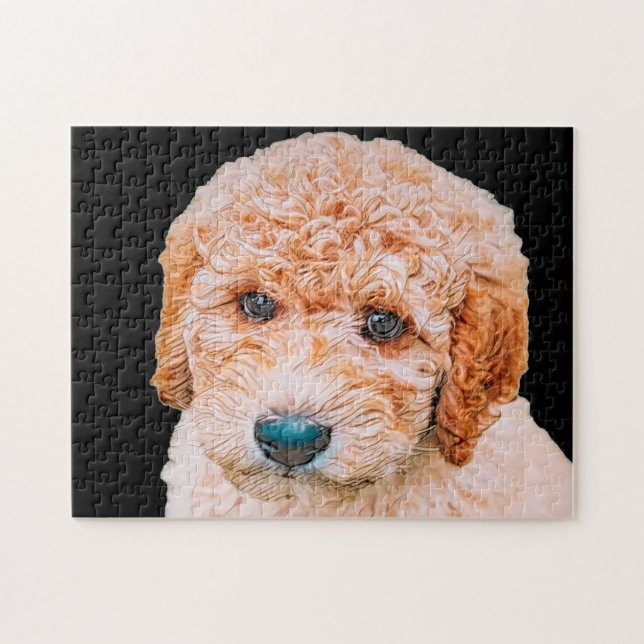 Puzzle Labradoodle Chiot (Horizontal)