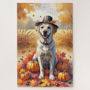 Puzzle Labrador En Automne Feuille L'Art Thanksgiving