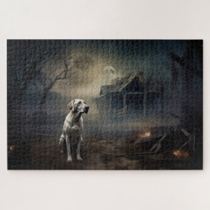Puzzle Labrador Halloween Épouvantable