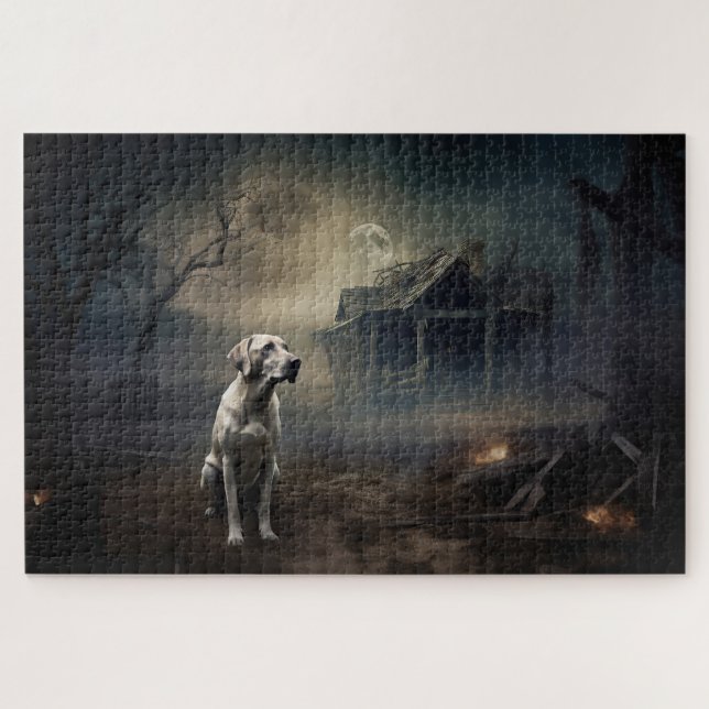Puzzle Labrador Halloween Épouvantable (Horizontal)