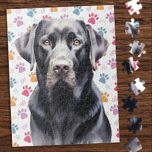 Puzzle Labrador Retriever Chien Empreintes de pattes colo