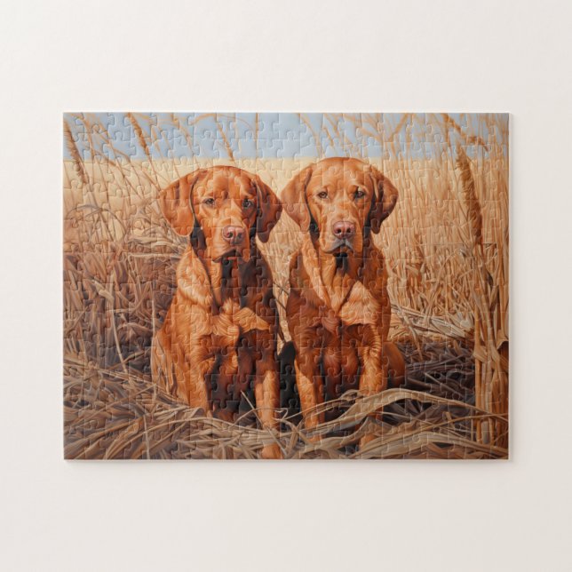 Puzzle Labrador retriever fox rouge (Horizontal)