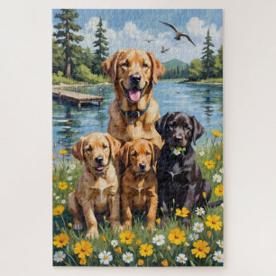 Puzzle Labrador Retriever Lac de Prairie Art