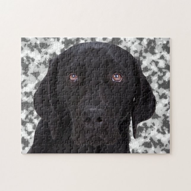 Puzzle Labrador retriever noir (Horizontal)