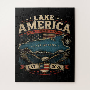 Puzzle Lac Amérique USA Précédemment Drôle Patriotique