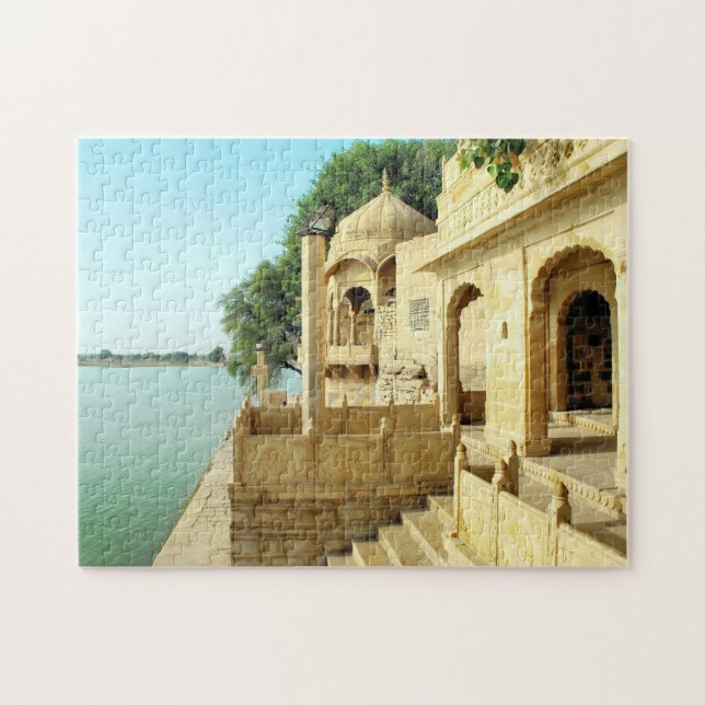 Puzzle Lac du temple du Rajasthan en Inde. (Horizontal)