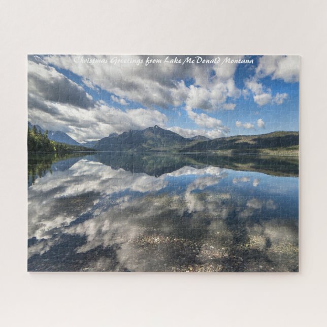 Puzzle Lac Glacier Park McDonald .Joyeux Noël (Horizontal)