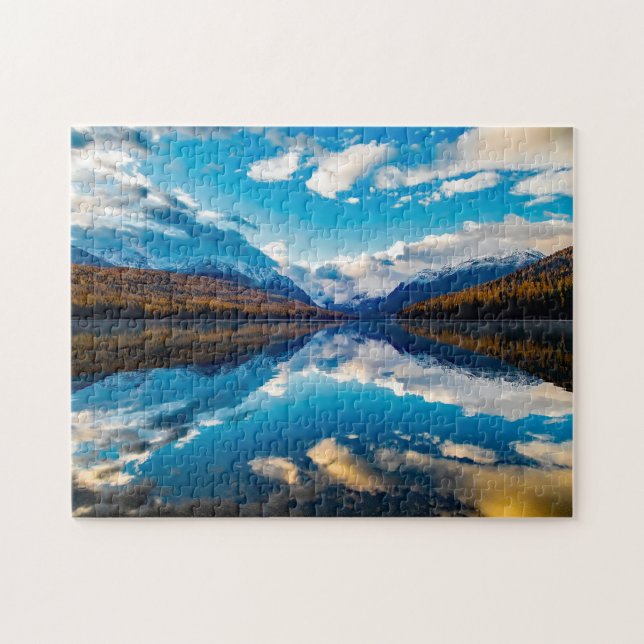 Puzzle Lac Glacier Park McDonald Montana. (Horizontal)
