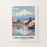 Puzzle Lac Kawaguchiko Japon Voyage Art Vintage<br><div class="desc">Design vectoriel du lac Kawaguchiko. Le lac Kawaguchiko est un lac dans la ville de Fujikawaguchiko,  préfecture de Yamanashi,  Japon. C'est le deuxième plus grand des cinq lacs Fuji.</div>