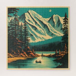 Puzzle Lac Louise Parc National Banff Voyage Rétro