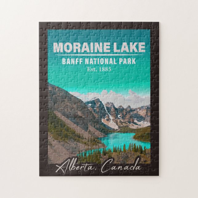 Puzzle Lac Moraine Alberta Parc national du Canada Banff (Vertical)