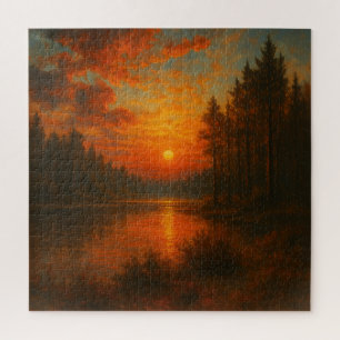 Puzzle Lac Sunset