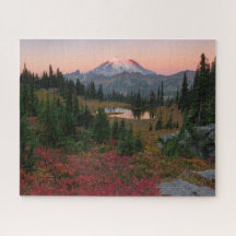 Lac Tipsoo et Mont Rainier Lever d'automne
