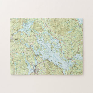 Puzzle Lac Winnipesaukee Map (1986)