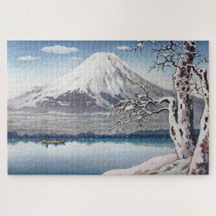Puzzle Lac Yamanaka en hiver par Tsuchiya Koitsu