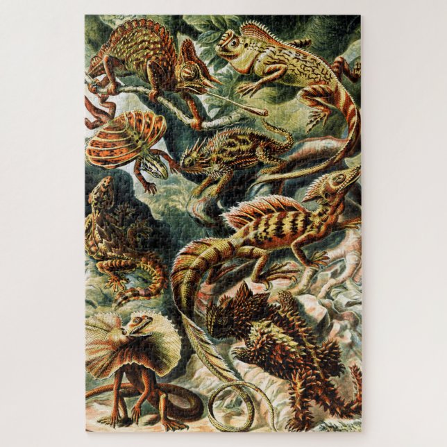 Puzzle Lacertilia Lizards par Ernst Haeckel (Vertical)