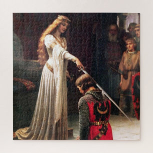 Puzzle « L'Acolade » Peinture médiévale d'Edmund Blair L