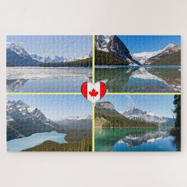 Puzzle Lacs et paysages célèbres dans l'Ouest canadien (Horizontal)
