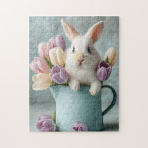 Puzzle L'adorable lapin à la recherche d'un lanceur de tu