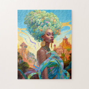 Puzzle Lady In Surreal World Art Africain Américain