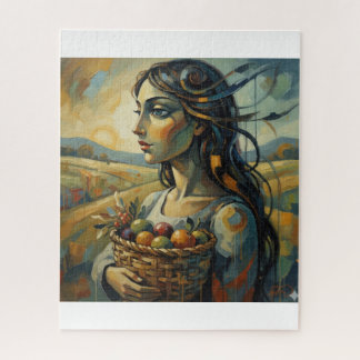 Puzzle Lady of Dreams with a Basket of Life
