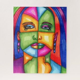 Puzzle Lady Of The Stars Abstraite Woman Art original