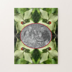 Puzzle Ladybug On Dogwood Flower Frame Ajouter Votre Phot
