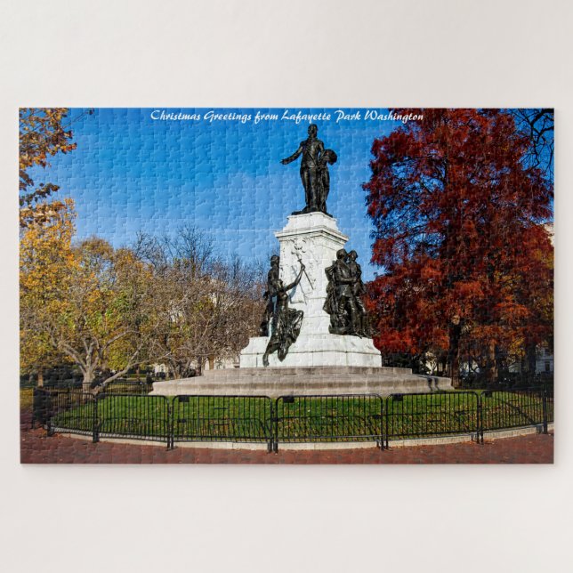 Puzzle Lafayette Park Washington DC. Vœux de Noël (Horizontal)